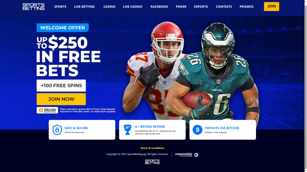 NFL Sportsbetting promo screenshot